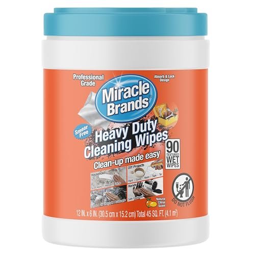 MiracleWipes for Heavy Duty Cleaning (90 Count) All Purpose...