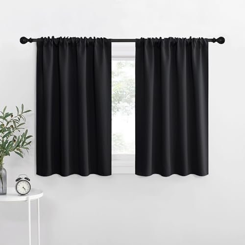 NICETOWN Short Curtains 36 inches Long, Black Out Kitchen...