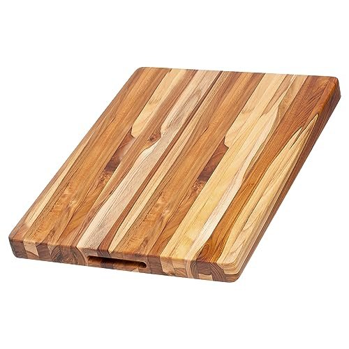 Teakhaus Cutting Board - Large (L) Wood with Grip Handles
