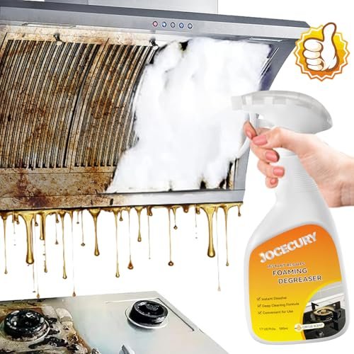 Jocecury 500ml Powerful Kitchen Degreaser Foam Spray with...