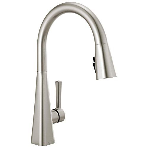 Delta Lenta Brushed Nickel Kitchen Faucet with Pull Down...