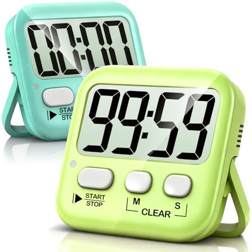 Antonki 2 Pack Digital Timer for Kids, Magnetic Kitchen...