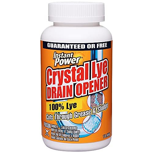 Instant Power Crystal Lye Drain Opener, Lye Sodium Hydroxide