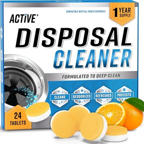 Garbage Disposal Cleaner Deodorizer Tablets - 24 Pack Fresh...