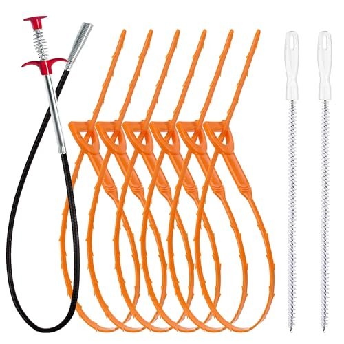 35.5inch Drain Clog Remover(1pcs), 25inch Drain Snake Hair...