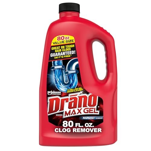 Drano Max Gel Drain Clog Remover and Cleaner 80 Oz