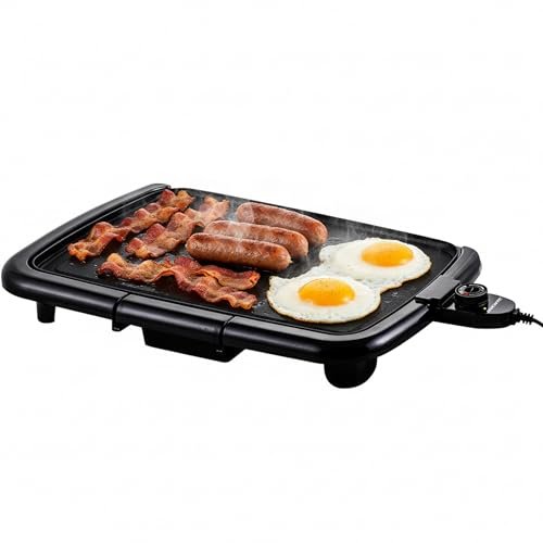 OVENTE Electric Griddle with 16 x 10 Inch Non-Stick GD1610B