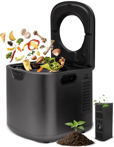 NutriChef 4 Quart Electric Kitchen Composter | Smart...