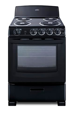 Summit 24” Electric Range, Electric Coil Burners, Black...