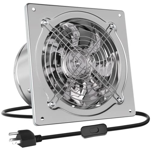 HG Power 8 Inch Kitchen Exhaust Fan, 576CFM Wall Mounted
