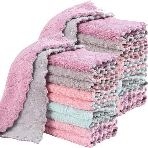 20 Pack Cleaning Cloth Kitchen Cloth, Dish Towels, Super...