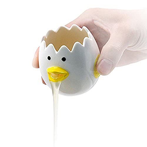 LuoCoCo Cute Egg Separator, Ceramics Vomiting Chicken Yolk...