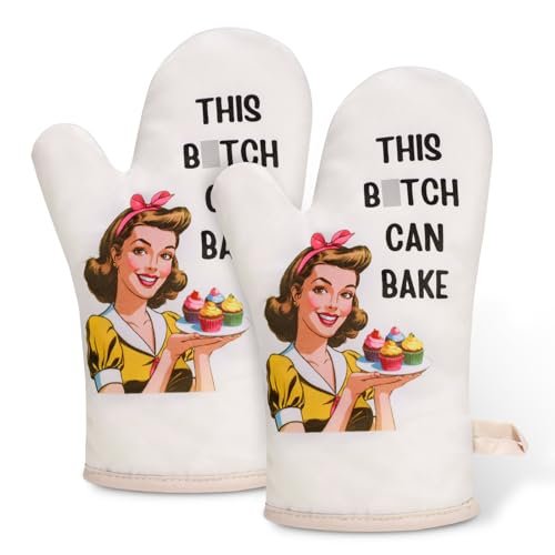 Miracu Funny Oven Mitts Set, Baker Gifts, for Women