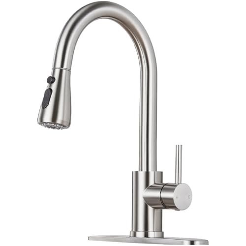 LUFG Kitchen Faucet with Pull Down Sprayer in Brushed Nickel