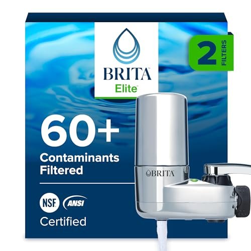 Brita Faucet Mount Water Filter System, Chrome, Easy Install
