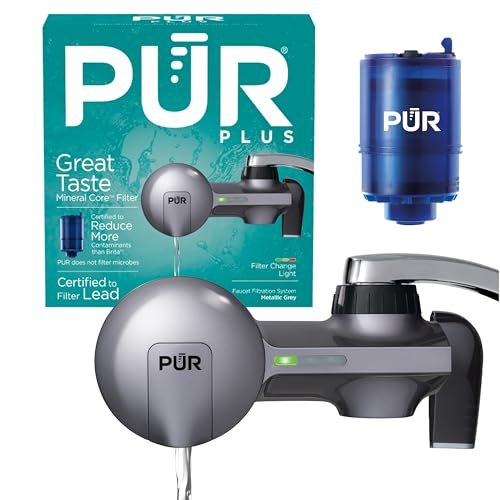 PUR Plus Horizontal Faucet Mount Filtration System with...