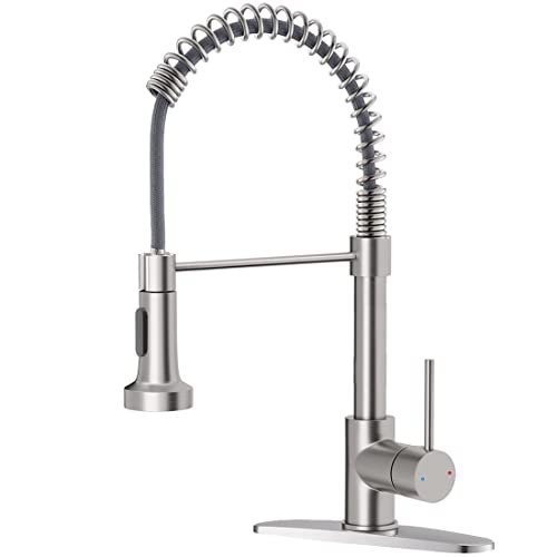 OWOFAN Kitchen Faucet with Pull Down Sprayer in Brushed...