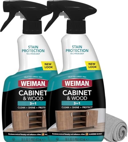 Weiman Cabinet and Wood Cleaner, Shine, Clean and Protect...