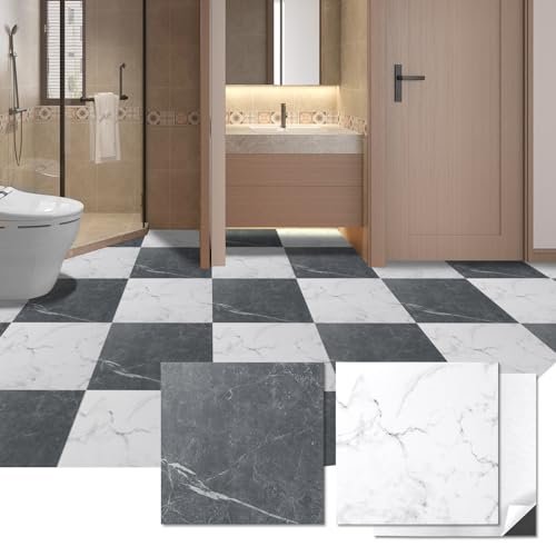 Art3d Peel and Stick Vinyl Floor Tiles 30-Pack Marble