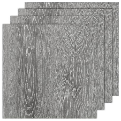 AKOLAFE 40 Sheet Vinyl Flooring 12 x 12 Grey Wood