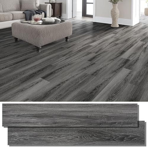 INMOZATA Peel and Stick Floor Tile Vinyl Wood Grain Flooring