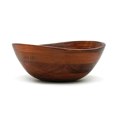 Lipper International Cherry Finished Wavy Rim Beechwood...