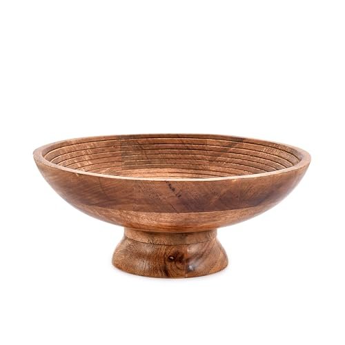 NIRMAN FRUIT BOWL Mango Wood Round Shaped Serving Bowl