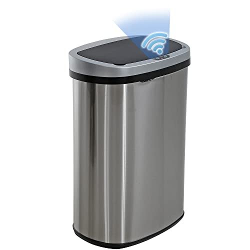 BestOffice | 13 Gallon Trash Can with Automatic Touchless...