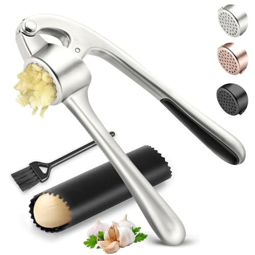 Kitchen Garlic Press, Rust Proof & Dishwasher Safe Mincer...