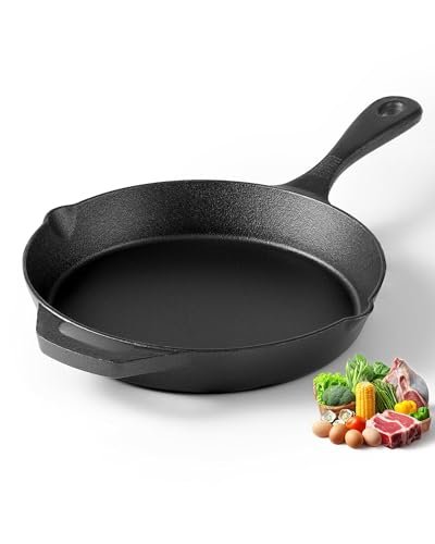 NeoForge 10 Inch Cast Iron Skillets with Versatile Pan