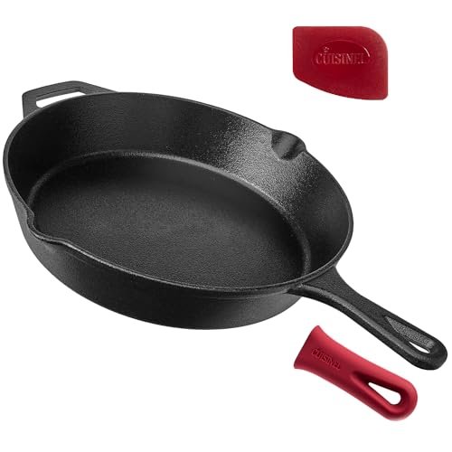Cuisinel 12‑Inch Cast Iron Skillet – Pre‑Seasoned Frying Pan