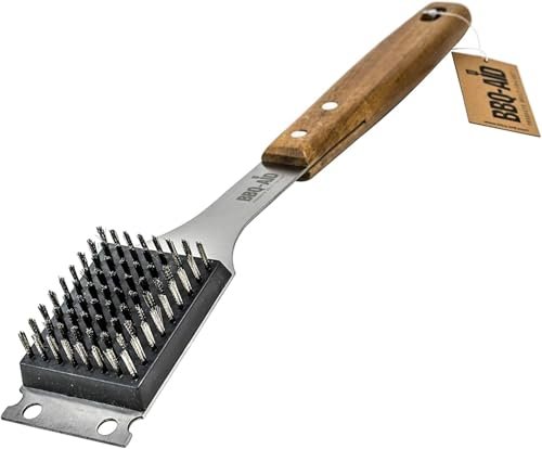 BBQ-Aid Grill Brush and Scraper for Barbecue, Wooden,...
