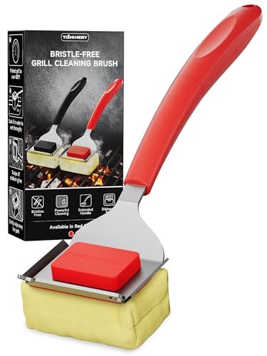 Bristle Free Grill Brush with Scraper for BBQ Cleaning