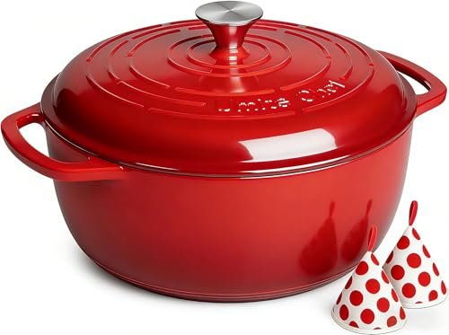 Umite Chef 6QT Enameled Cast Iron Dutch Oven