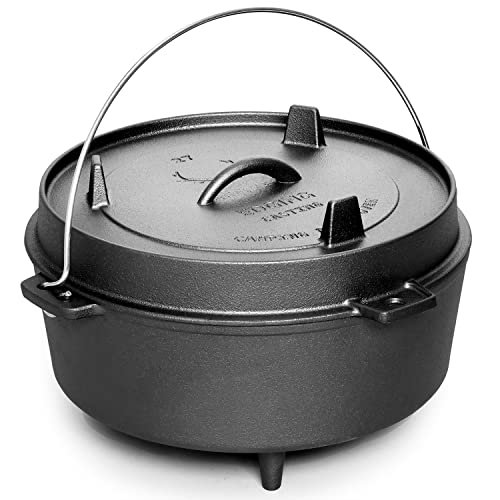 EDGING CASTING Pre-Seasoned Cast Iron Dutch Oven Skillet...