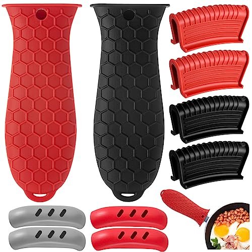 Cast Iron Handle Cover, 10 Packs Silicone Heat Resistant...