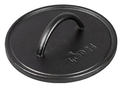 Lodge Pre-Seasoned Round Cast Iron Press - 8 Inch Griddle