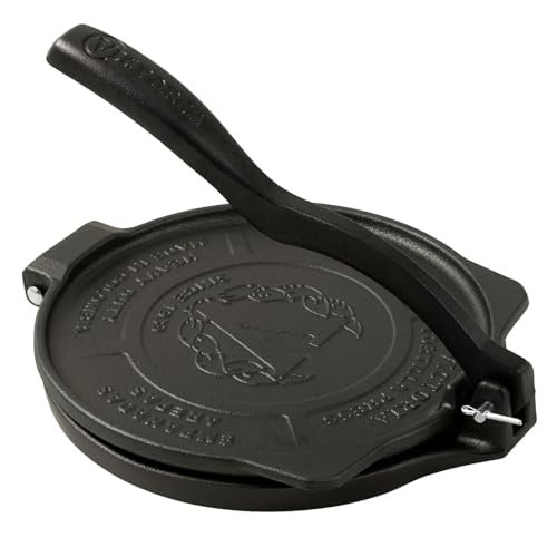 Victoria 8-Inch Cast Iron Tortilla Press HD Seasoned...