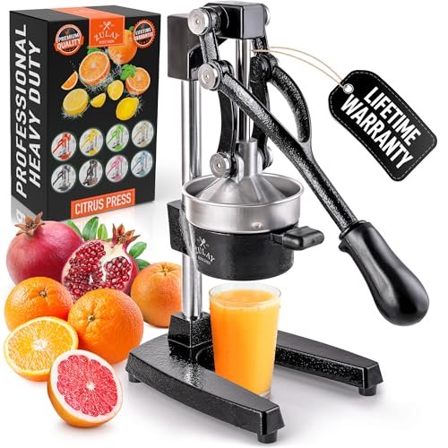 Zulay Kitchen Cast Iron Juicer - Heavy Duty Manual Press