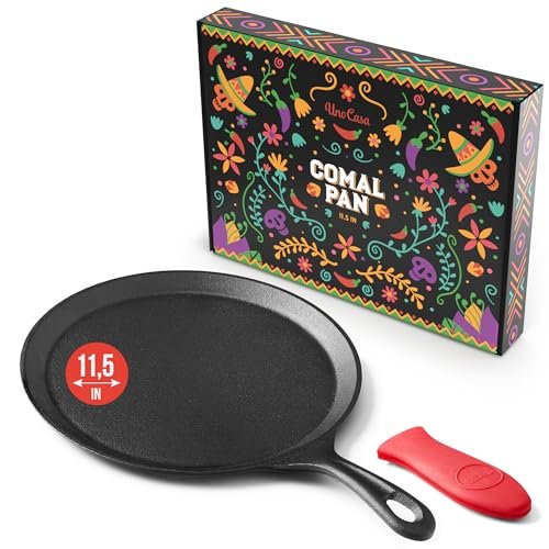 Uno Casa Cast Iron Comal Pan 11.5 Inch for Tortillas