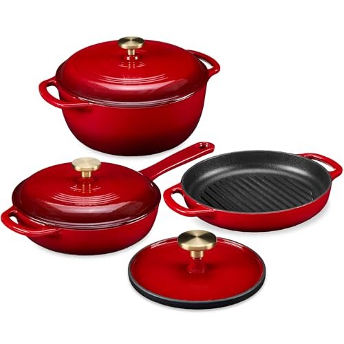 Best Choice Products Non-Stick Pot & Pan Cast Iron Set.