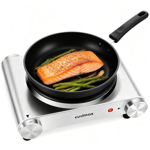 Electric Stove, CUSIMAX Portable Hot Plate for Cast Iron...