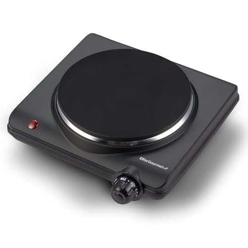 Elite Gourmet Countertop Electric Burner, 1000W Cast Iron...
