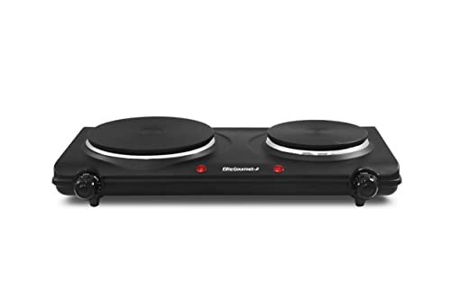 Elite Gourmet EDB-302BF Countertop Double Cast Iron...