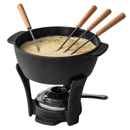 BOSKA Round Cast Iron Fondue Pot Party Pro Set