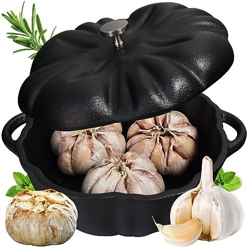 Garlic Roaster, Cast Iron Garlic Roaster for Oven Grill
