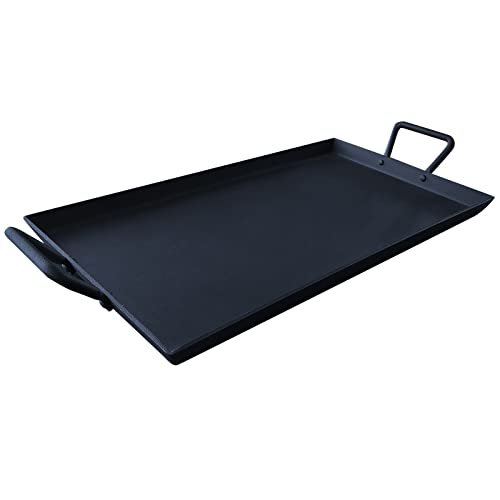 Keleday 21.1 x 10 Inch Cast Iron Griddle Pan Pre-Seasoned