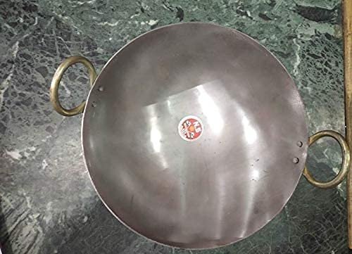 Indian Traditional Cast Iron Karahi Cooking Kadai 2-Litre...