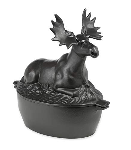 Plow & Hearth Moose Wood Stove Steamer Cast Iron Humidifier