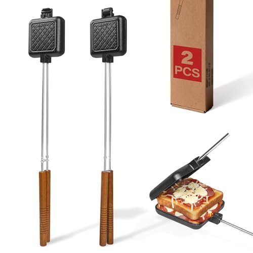 CASTIVO Mountain Pie Maker Cast Iron – Campfire Iron 2-Pack